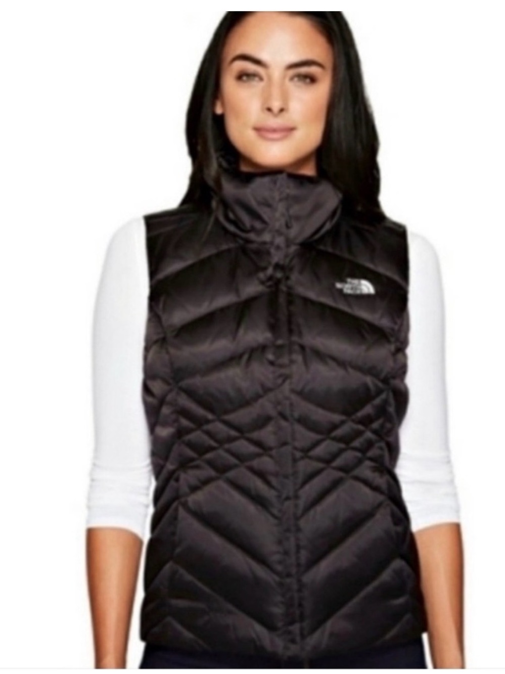 The North Face Black Quilted Puffer vest XS Women's Aconcagua 550 Fill Down